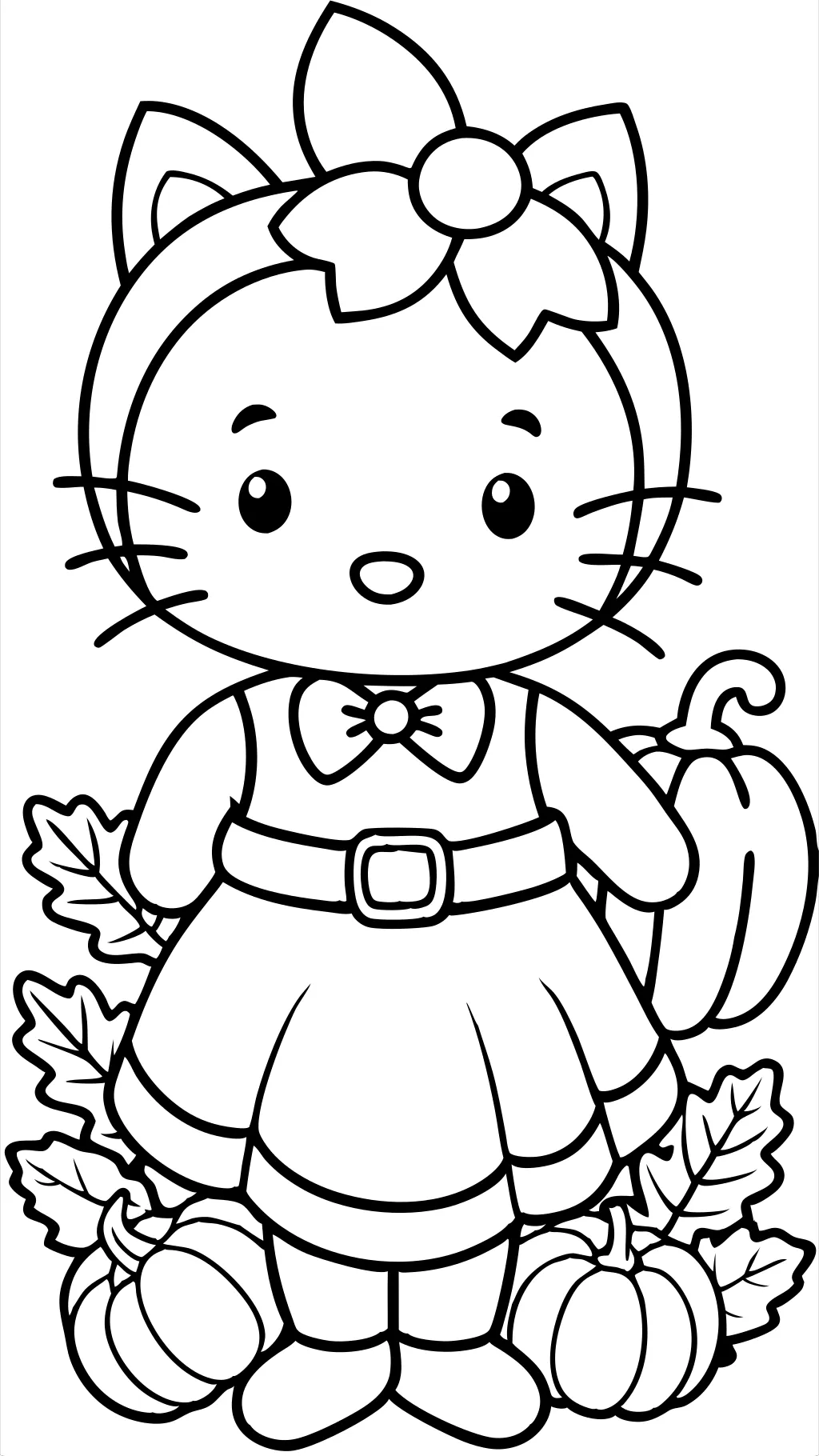 Hello Kitty Thanksgiving Coloring Pages